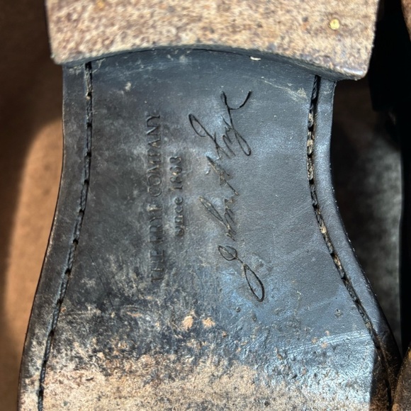 FRYE Sz 10B Harness Short Shaft Leather Boots With Zipper Back Closure - Picture 13 of 15